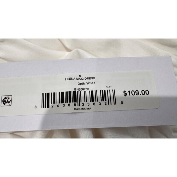 New Steve Madden Women's Size S Leena Cotton Poplin One-Shoulder Maxi Dress - Picture 9 of 11